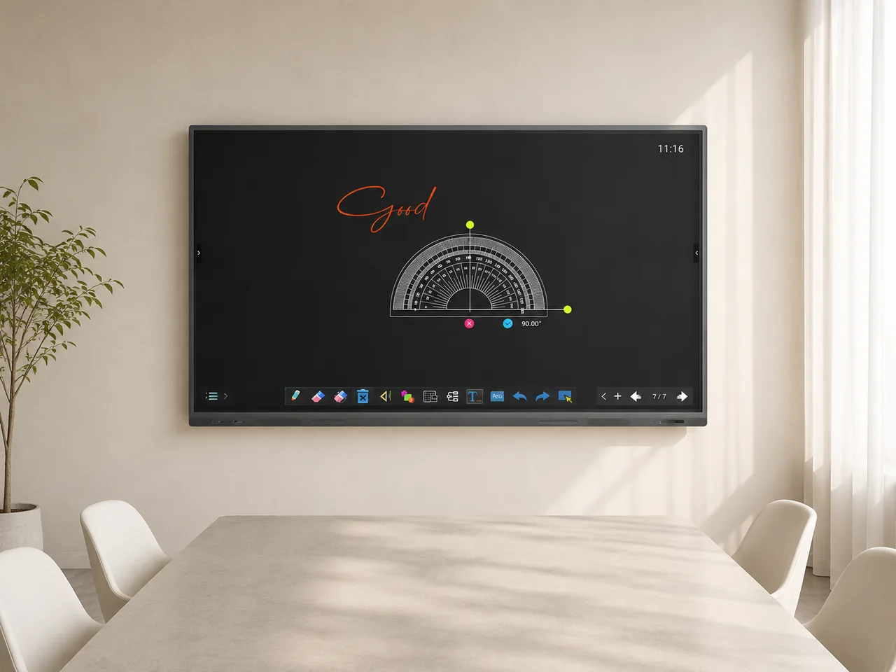 Interactive flat panel preview