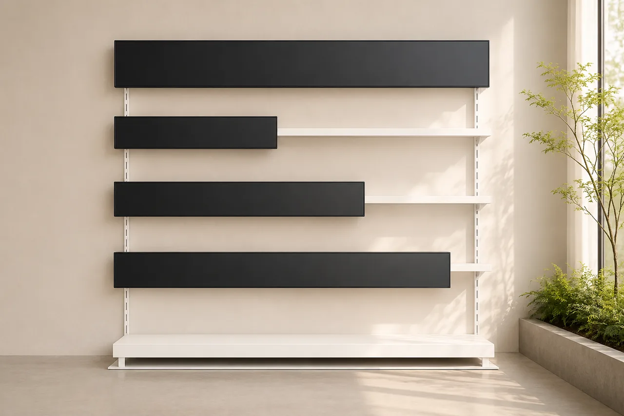 TZ Display LCD Bar Display — custom-cut stretched LCD for shelf-edge, retail aisle and narrow-space digital signage, 23 to 58.5 inch