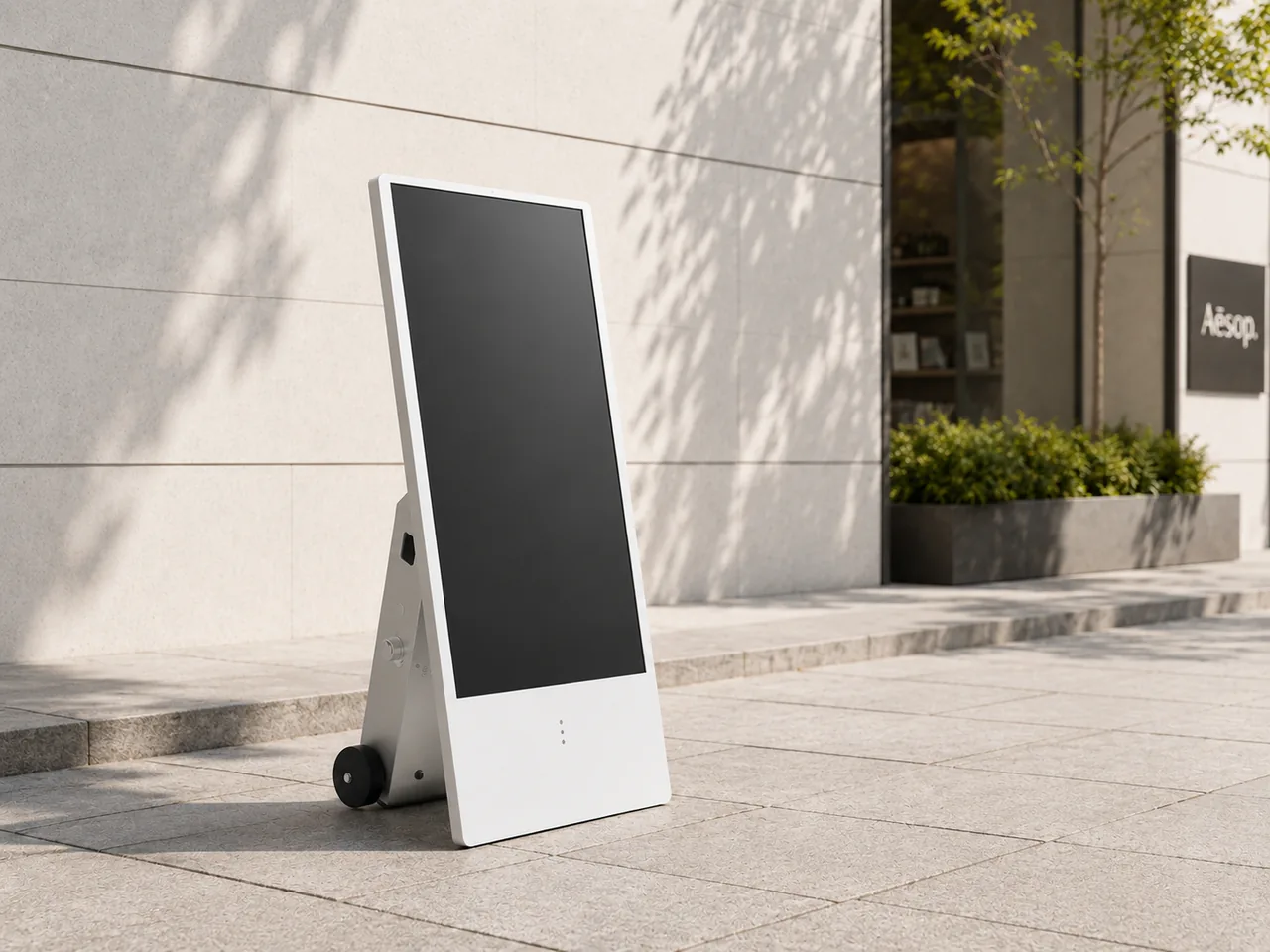 TZ Display 43 inch battery-powered portable outdoor digital signage